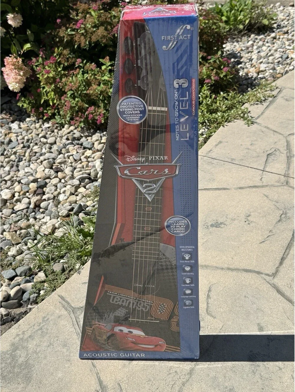 Disney Cars Kids Acoustic Guitar First Act Protective String Post Covers 30”
